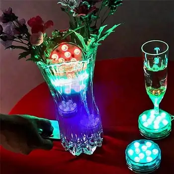 2x Decor Nunta Telecomanda RGB Submersibila de Lumină LED Petrecere de Crăciun Narghilea Shisha Vas Rezervor de Pește Masa de Ziua Îndrăgostiților