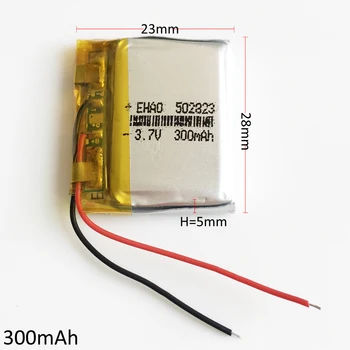 3.7 V 300mAh litiu Polimer Lipo ion baterie reîncărcabilă 502823 personalizate cu ridicata pentru MP3 SMART WATCH bluetooth gps