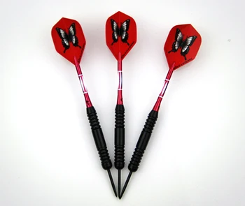 3 BUC Noi Sosiri 26g Vârf din Oțel și Roșu/Negru Shaft Darts cu Fluture Roșu Dart de Zbor pentru Obiective Tradiționale