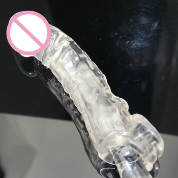 3 culori Extinde prezervativ Reutilizabile Penis Întârziere Impotenta contraceptive G punctul moale din silicon vibrator maneca jucarii Sexuale pentru Barbati