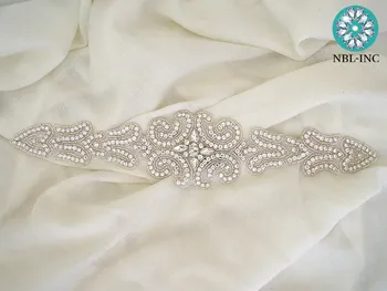 (30 de BUCĂȚI) cristal de mireasa cu margele stras cercevea aplicatiile pentru nunta rochie de seara de fier pe WDD0043