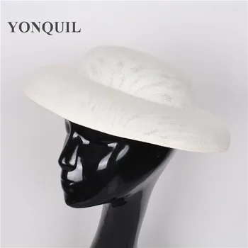 30cm rotund pălării mari Fascinator de bază în femei accesorii de par imitație sinamay fascinator material petrecere de nunta, articole pentru acoperirea capului