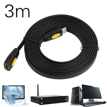 3m/5m HDMI 2.0 de sex Masculin la Feminin Cablu de Extensie Cablu HDMI suport 3840 X 2160 video HDMI cablu pentru DVD, PS3, PS4 Notebook