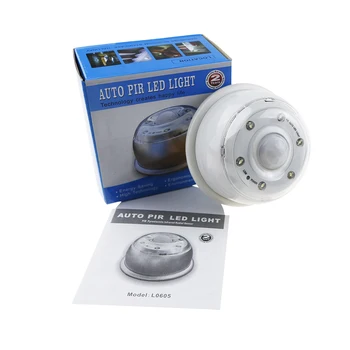 3PCS 6 LED-uri LED-uri fără Fir Infraroșu PIR Auto Senzor de Mișcare Detector de Baterii Ușa de Perete acasă de iluminat Lampa