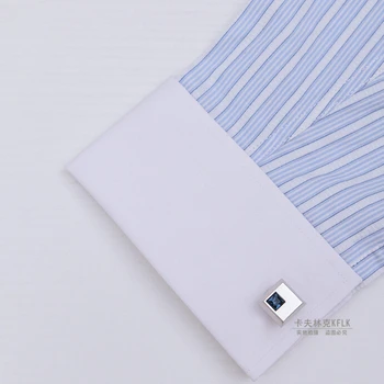 4 Culoare KFLK de Lux butoni camasa pentru barbati Brand butonul albastru de Cristal manșetă link-uri de Înaltă Calitate abotoaduras Bijuterii