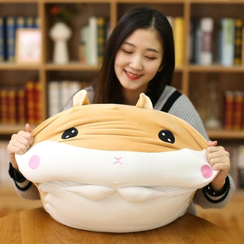 45cm Fierbinte Creative Mână mai calde pernă moale hamster Jucărie de Pluș pentru copii biroul de Pluș Anime Umplute Papusa