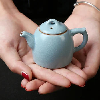 45ml Mini Ceainic Ceai de Companie Porțelan Ru Cuptor Kung Fu Set de Ceai Vas Antic Creative Home Decor Ceramica in Miniatura Aprecia Fierbător
