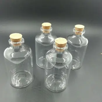 45ml Transparență Flacoane de Sticlă Cu dop de Plută 40*63*12.5 mm 25pcs/lot Pentru Nunta Decor de Vacanță Cadouri de Craciun