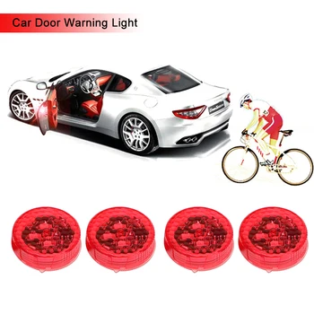 4buc Portiera Lumini LED-uri Lampă de Avertizare Lampă de Semnalizare Anti-Coliziune Magnetic Intermitent Auto Strobe de Lumină de Trafic Safety Car-styling