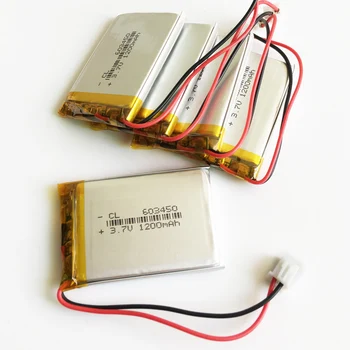 5 buc 3.7 V 1200mAh baterie Litiu Polimer LiPo Baterie Reîncărcabilă JST 2,5 mm conector Pentru GPS DVD PAD mobil E-carti 603450