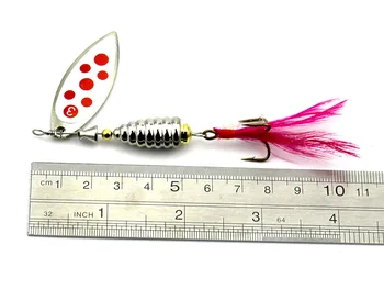 5 buc 8cm-12.7 g Momeală de Pescuit Spinner Bait Lingura de Metal Nada Greu Spinner Atrage Pene Cârlig de Pescuit Spinnerbait(SP130)