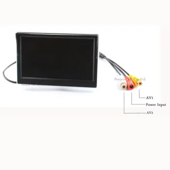 5 Inch Monitor Auto TFT LCD Ecran Digital de ÎNALTĂ DEFINIȚIE de Culoare Auto retrovizoare Monitor Suport VCD / DVD / Parcare Sistem de aparat de Fotografiat