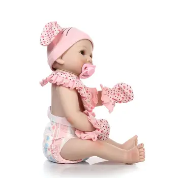 50CM Plin de Silicon Bebe Renăscut Baby Dolls Realiste Nou-Născuți Vii Papusa pentru Copil Duș Baie inainte de Culcare Jucarie Papusa
