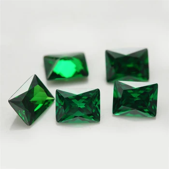 50Pcs Forma de Dreptunghi 5A+ de Culoare Verde CZ Piatra 3x5-10x12mm Sintetice Pietre Cubic Zirconia Pentru Bijuterii