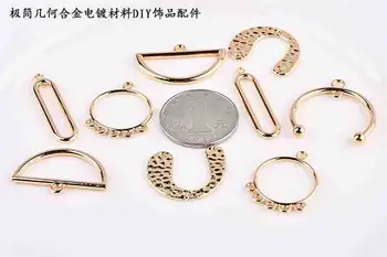 50pcs/lot geometrie runde/semicerc/Poligon formă de aliaj de moda plutitoare medalion farmece bijuterii diy decorare materiale