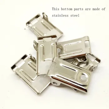 50pcs metal suspensor clipuri pentru pantaloni en-gros de metal urs suspensor clipuri email suzeta clipuri
