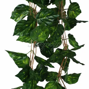 5PCS Artificiale de Viță de vie Mare Frunze de Rhodea Vița-de-vie Ghirlanda Plante Fals Plante Flori de Nunta Decor Acasă 7.5 picioare Artificiale Ivy