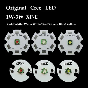 5PCS/lot Cree XLamp XPE XP-E 1W-3W Rosu Verde albastru deschis Albastru Regal Albastru Galben Alb Rece Alb Cald LED Cu 20mm/16mm bază