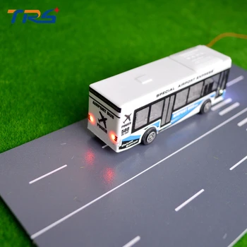 5pcs/lot Model de Autobuz cu LED 12V iluminat Scara Model de Autobuz Aeroport cu Autobuzul de Salvare de Incendiu Model de Autobuz de Jucărie Kituri de vanzare