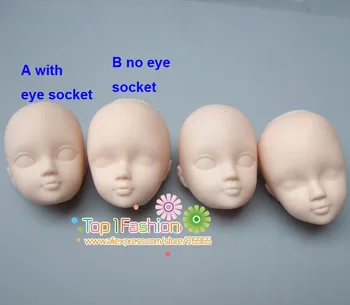 5pieces de Plastic Practica Machiaj de Papusa Cap 1:6 Pleoapa DIY Capete se potriveste Pentru cap de păpușă Barbie Make Up