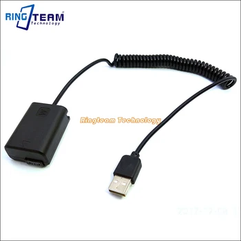 5V 2A-4A a. AC-PW20 NP-FW50 USB Primăvară Cablu Adaptor pentru aparat Foto Sony Alpha NEX F3 5R 5T 3N 5N A33 A37 A55 A5000 A6000 A6300 A6500