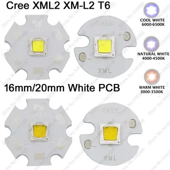 5x CREE XML2 XM-L2 T6 de Mare Putere LED Emitator 6500K Alb Rece 4500K Alb Neutru Alb Cald 3000K 16mm 20mm din Aluminiu Alb PCB