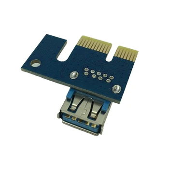 6pcs 006C USB 3.0 PCI-E Express 1X, 4x, 8x, 16x Extender Riser Card Adaptor SATA 15pin de sex Masculin la Cablu de Alimentare 6pini pentru Bitcoin Mining