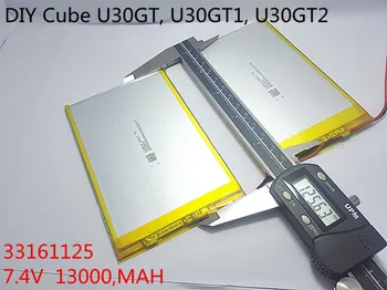 7.4 V 13000mAh Tablete Baterii DIY U30GT, U30GT1, U30GT2 dual patru-core tablet pc baterie 33161125 Dimensiune:3.3 * 161 * 125 mm