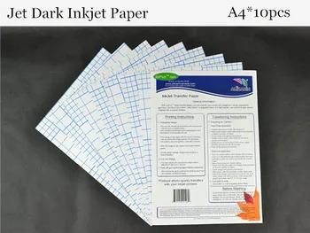 (A4*10buc) Import JET Întuneric Inkjet Transfer Termic Hârtie de culoare închisă și Țesături Ușoare Mare Întindere și Lavabil Papier Transfert