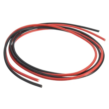 ABWE 12 AWG 10 Picioare (3 m) Ecartament Silicon Sârmă Flexibilă Irecuperabile Cabluri de Cupru pentru RC Negru+Rosu