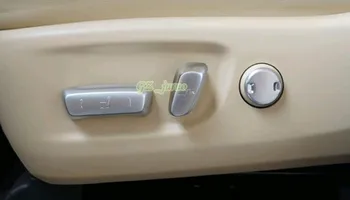 Accesorii ABS Matt scaun Auto buton de ajustare a acoperi trim 5pcs pentru Toyota Highlander