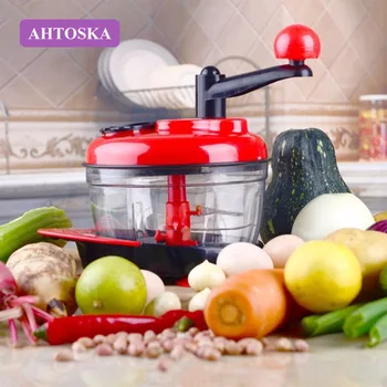 AHTOSKA Multi-funcție Manuală Procesor de Alimente de uz Casnic de Tocat Legume Chopper Ou Blender Alimente Shredder Machin