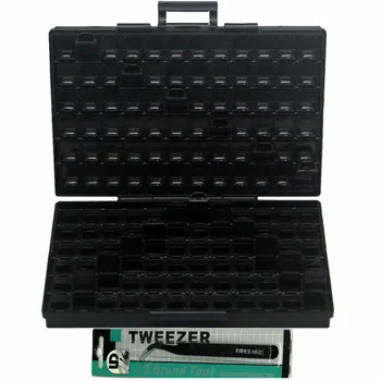 AideTek ESD Safe SMD IC Box W/144 Containere Anti-statica SMD, SMT Organizator Tranzistori Diode parte din material plastic cutie lable BOXALLAS