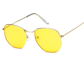 ALOZ MICC Moda Barbati Metal ochelari de Soare Femei Retro Pătrat Ochelari de Soare de Culoare Mulți ochelari de soare Cadru Mic UV400 Ochelari Q373