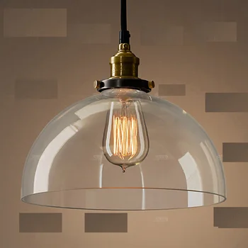 American scurtă retro multi sticlă lampshape E27 bec pandantiv de iluminat home deco living DIY epocă loft lampă de pandantiv