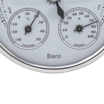 Analog Barometru Termometru Higrometru Agățat de Perete de Temperatură și Umiditate a Monitoriza Presiunea Atmosferică Metru pentru uz casnic