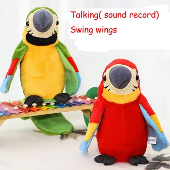 Animale de companie electronice Papagal vorbitor Jucarii Amuzante de Sunet de Înregistrare de Pluș Papagal Cadou de Crăciun pentru copii Copii