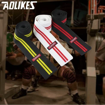 AOLIKES 1BUC 2M*8CM Powerlifting Bandaj Elastic de Compresie Picior de Vițel Suport pentru Genunchi Împachetări Sport Siguranță Vendas Deporte