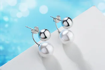 Argint 925 moda imitație pearl doamnelor'stud cercei bijuterii femei sex feminin cadou de Craciun ieftine picătură de transport maritim