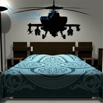 Armata Elicopter Autocolant Dormitor Art Decal Băieți Autocolante de Perete Decor Acasă transport gratuit