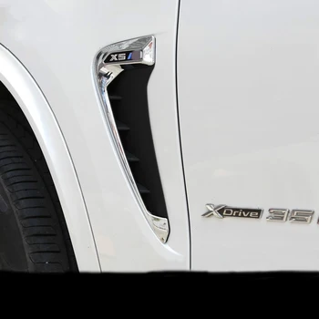 Auto-styling ABS Aripa Fata de Aer Laterale de Aerisire Trim Autocolant Pentru BMW Seria X X5 F15 X5M F85 Rechin Branhii Laterale de Aerisire Accesorii