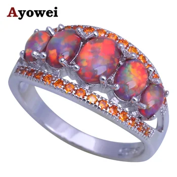 Ayowei cadou de Aniversare verde Opal verde de cristal Moda Bijuterii pentru Femei de Argint 925 Inele statele UNITE ale americii Dimensiune #6#7#8#9#10 OR904A