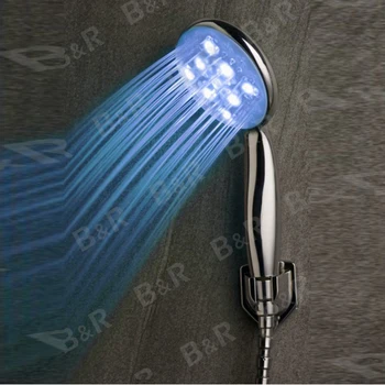 BAKALA de Economisire a Apei Colorate de Lumină LED cap de Duș Baie Hand Held Duș Cap Filtru Duză AA-1007