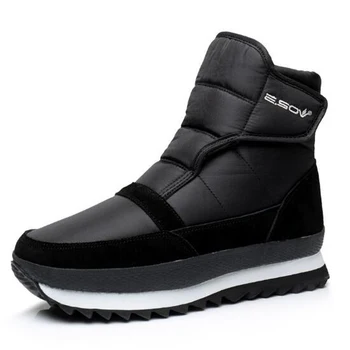 Barbati cizme 2017 nou-veniți de pluș cald iarna pantofi de moda impermeabil cizme glezna non-alunecare de barbati iarna zapada ghete plus dimensiune 45