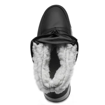 Barbati cizme de zapada pentru 2017 iarna,PU waterproo Fermoar design țină de cald și Non-alunecare tălpi de cauciuc de iarnă pantofi casual de dimensiuni mari 46