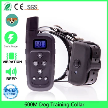 Baterie reîncărcabilă de Formare de Câine Guler de Șoc de la Distanță 600m Bip Vibrații șoc de formare guler