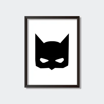 Batman Stil Nordic Copii, Decor Camera Copii Nordic Poster De Arta De Perete Panza Pictura Poze De Perete Pentru Camera De Zi Neînrămate