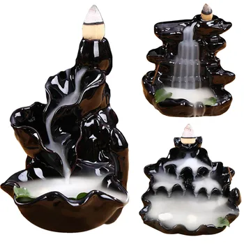 Behokic Ceramice Glazura Refluxul Con Fum de Tămâie Arzător Cădelniță Turn Suport pentru Decoratiuni Ameliorarea Stresului starea de Spirit de Relaxare