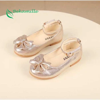 Bekamille Copii Fete Printesa Pantofi De Piele De Moda Fete Baby Bow Diamant De Agrement Pantofi Copii Student Adidași Pantofi De Dans