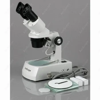 Binocular Microscop Stereo--AmScope Consumabile 20X-40X-80X Binocular Microscop Stereo cu 2 Lumini cu Halogen